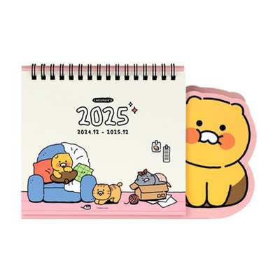 Kakao Friends Choonsik Ordinary 2025 Desk Calendar (Pink) 203623