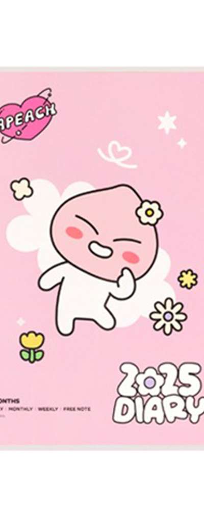 Kakao Friends Apeach Character Say Cheese 2025 Inspring Weekly Diary 203364