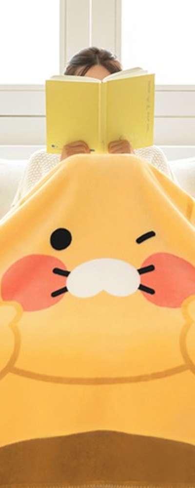 カカオフレンズ チュンシク キャラクター ラブリー 大型 フリース ひざ掛け毛布 202657