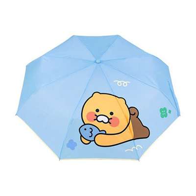 Kakao Friends Choonsik Character Point 3-Fold Auto Umbrella