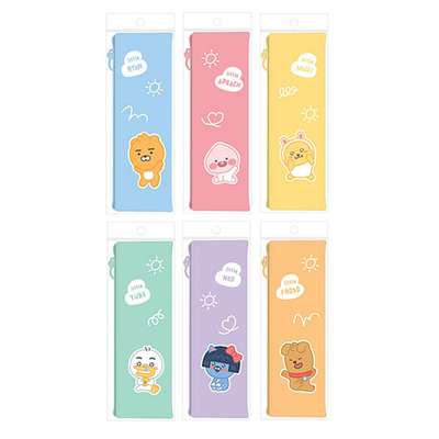 Kakao Friends Little Friends Mini Flat Pencil Case Character Embroidered Pouch 215565