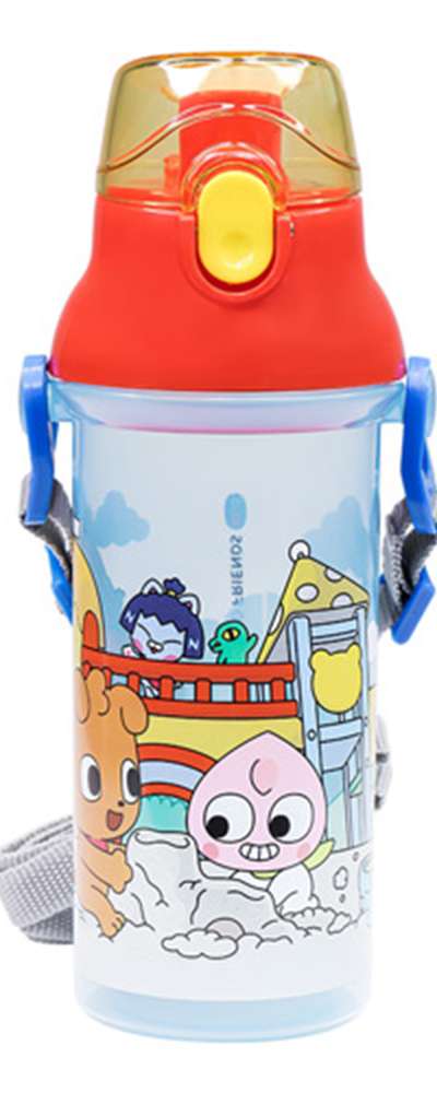 カカオフレンズ キッズ キャラクター アンカー ワンタッチ ショルダーストラップ水筒(480ml) 583296