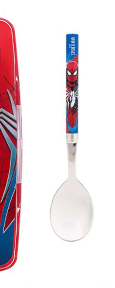 Spider-Man Character Lightweight Vacuum Stainless Steel Utensil Clear Set 588666