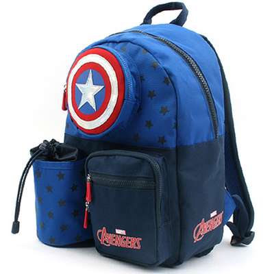 Marvel Avengers Captain America Character Star Outing Backpack (Blue) M