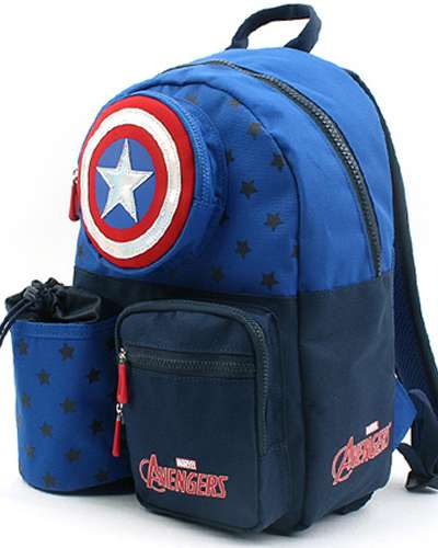 Marvel Avengers Captain America Character Star Outing Backpack (Blue) M