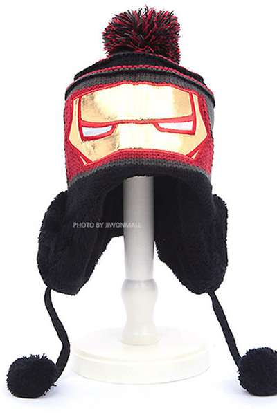 Iron Man Face Knit Beanie Kids Hat