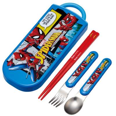Spider-Man 25 Character Slide Trio Utensil Set (Japan) 689413
