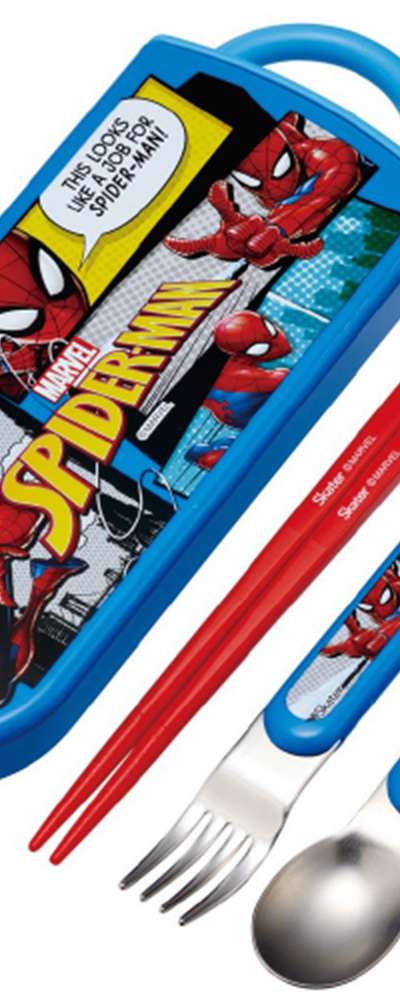 Spider-Man 25 Character Slide Trio Utensil Set (Japan) 689413