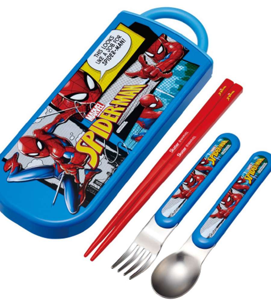 Spider-Man 25 Character Slide Trio Utensil Set (Japan) 689413