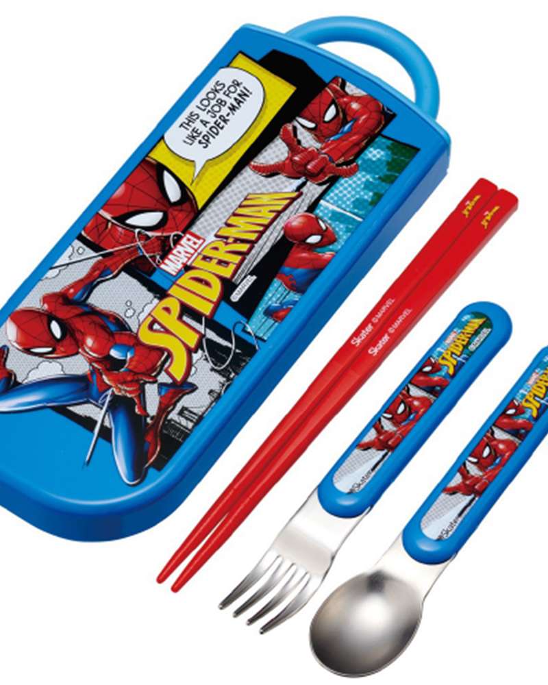 Spider-Man 25 Character Slide Trio Utensil Set (Japan) 689413