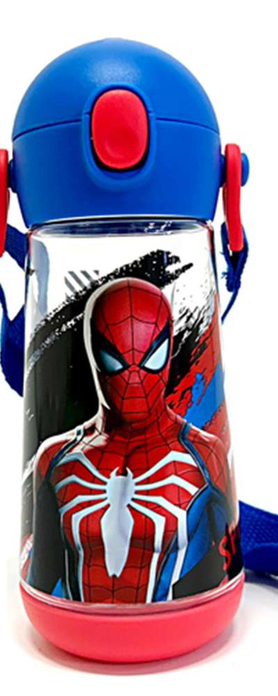 Spider-Man Character Thermos Molly One-Touch Shoulder Strap Tritan Water Bottle 584897