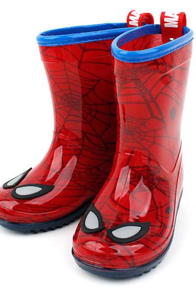 マーベル スパイダーマン フェイス2 PVC レインブーツ キッズ長靴