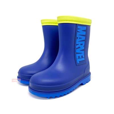 Marvel Logo Patch PVC Character Kids Rain Boots (Blue) 984799