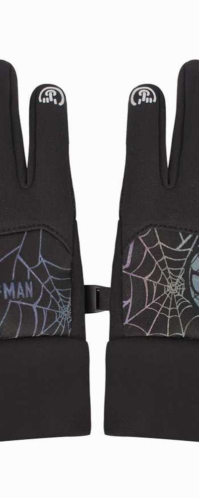 スパイダーマン キャラクター ホログラム グリップ タッチ手袋 防寒手袋