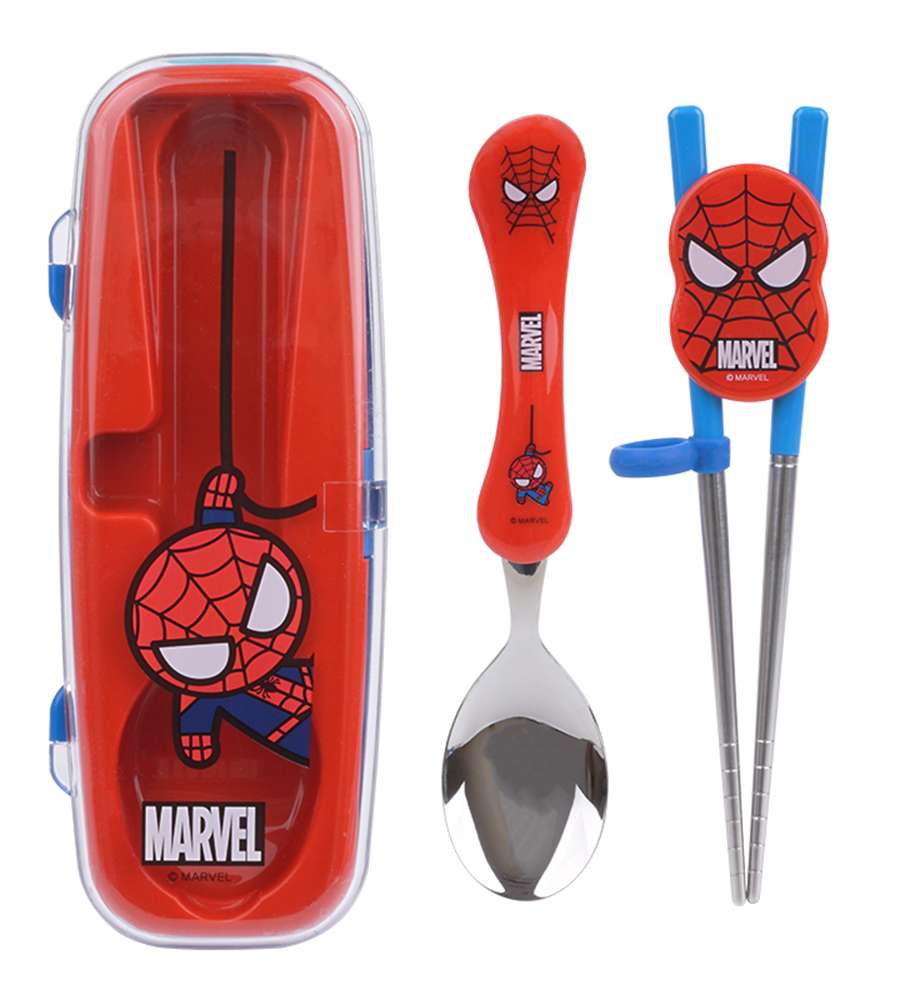 Spider-Man Character Training Chopsticks, Spoon & Case Set 045135