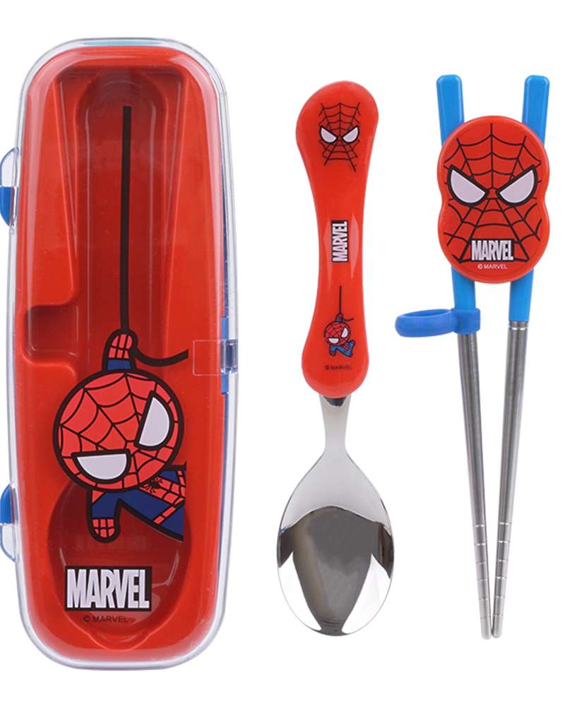 Spider-Man Character Training Chopsticks, Spoon & Case Set 045135