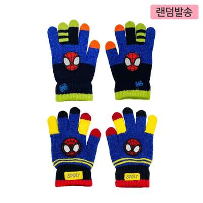 Spider-Man Character Neon Knit Winter Gloves (Random Design)