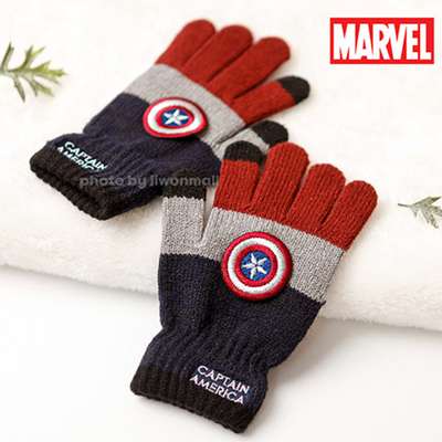 Captain America Character Grip Knit Gloves Winter Gloves 223303