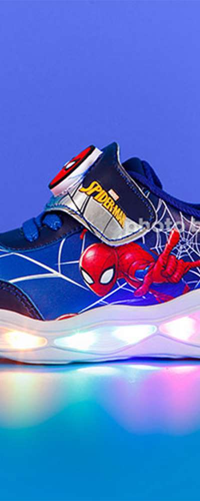 スパイダーマン キャラクター チート 発光スニーカー 子供靴 543502