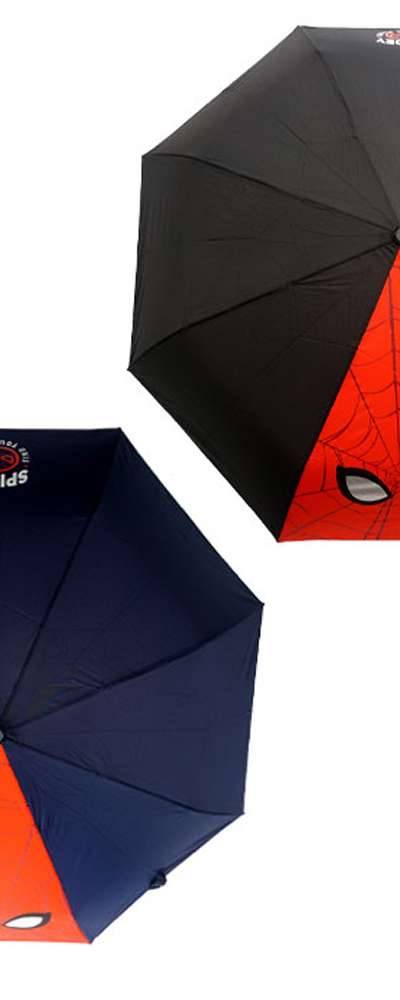 スパイダーマン スパイディ 55cm 安全な3段完全自動傘(ランダム発送) 224065