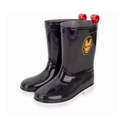 Iron Man Character Black Children's Rain Boots