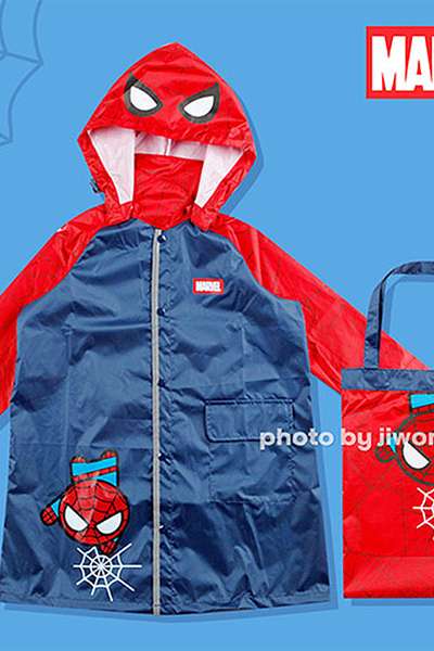 スパイダーマン キャラクター クモの巣 レインコート 312876