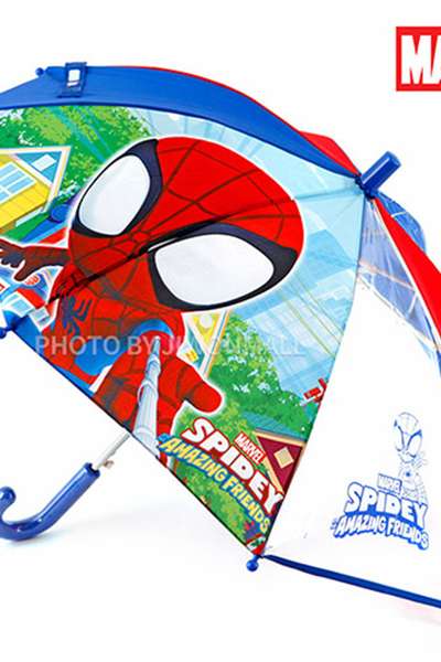 スパイダーマン キャラクター ビッグヘッド 40cm 傘(ブルーレッド) 224218