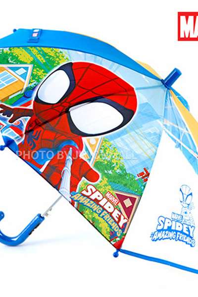 スパイダーマン キャラクター ビッグヘッド 40cm 傘(スカイイエロー) 224201