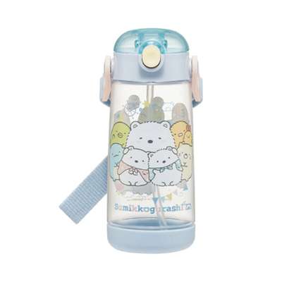 Sumikko Gurashi Shirokuma Character One-Touch Straw Bottle Cup (Japan) 695216