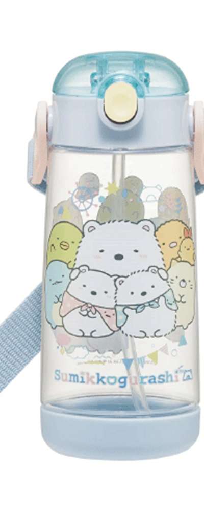 すみっコぐらしシロクマキャラクターワンタッチストロボトル麦茶用カップ(日) 695216