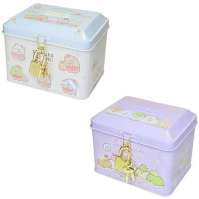 Sumikko Gurashi Character Tin Case Lock Coin Bank