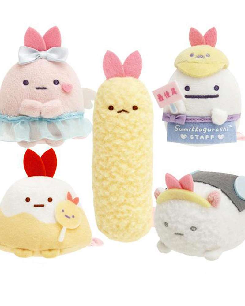 Sumikko Gurashi Character Tenori Plush Doll 5-Piece Set (Angel Ebi-ten Idol)