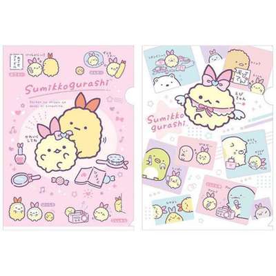 Sumikko Gurashi Character Clear File 2-Piece Set (Angel Ebi-Ten Idol)