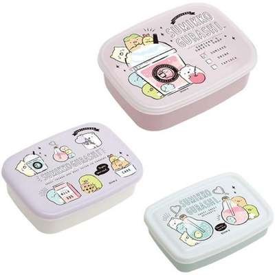 Sumikko Gurashi Character Storage Container Bento Box 3-Piece Set (Drink Version)