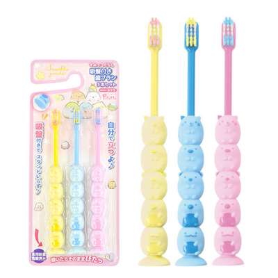 Sumikko Gurashi Character Cuban Children's Toothbrush 3P Set (Japan) 112592