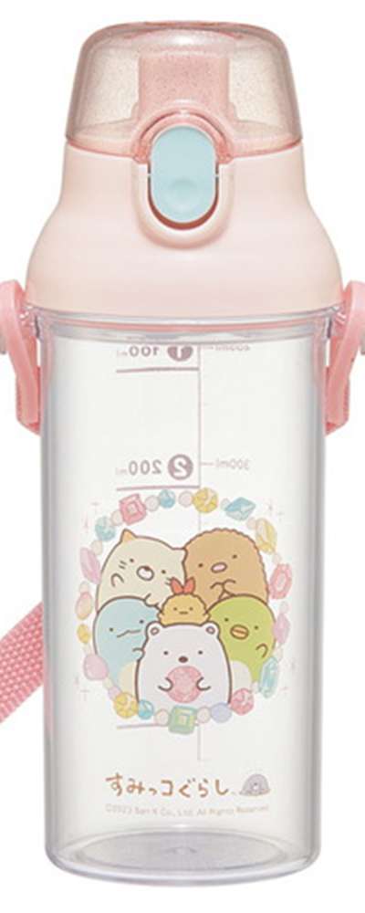 すみっコぐらし キャラクター ワンタッチクリアボトル 水筒(日) 653193