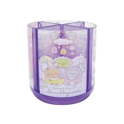 Sumikko Gurashi Character Purple Rotating Pencil Holder Pen Stand (2023 Renewal)
