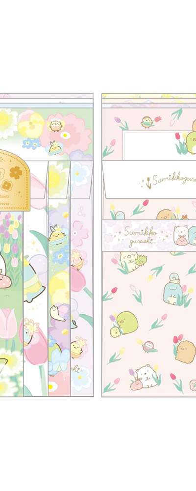 すみっコぐらし キャラクター便箋セット(雑草妖精のお花畑) (ランダム発送) (日)