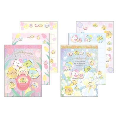 Sumikko Gurashi Character Cross Memo Pad 2-Piece Set (Weed Fairy's Flower Garden) (Japan) 833158