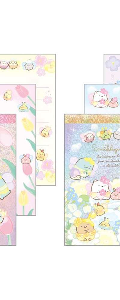 すみっコぐらし キャラクター クロスメモパッド 2pセット(雑草妖精のお花畑)
