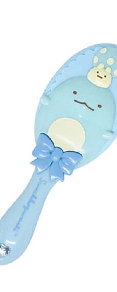すみっコぐらし キャラクター キュービック デザインカット ヘアブラシ くし(トカゲブルー)(日) 143804