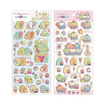 Sumikko Gurashi Character Embossing Sticker 2p Set (Baskin-Robbins 31) (Japan)