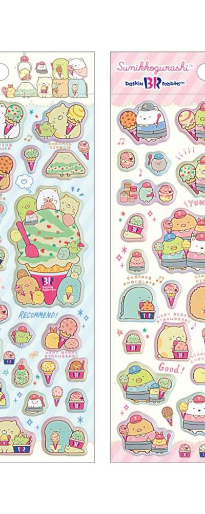 すみっコぐらし キャラクター エンボシング ステッカー 2p セット(ベスキン31)(日) 815819