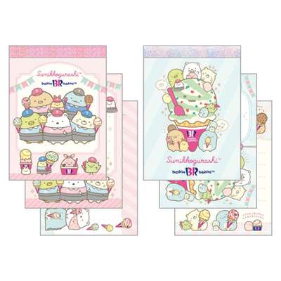 Sumikko Gurashi Cross Memo Pad 2-Piece Set (Baskin-Robbins 31) (Japan) 815758