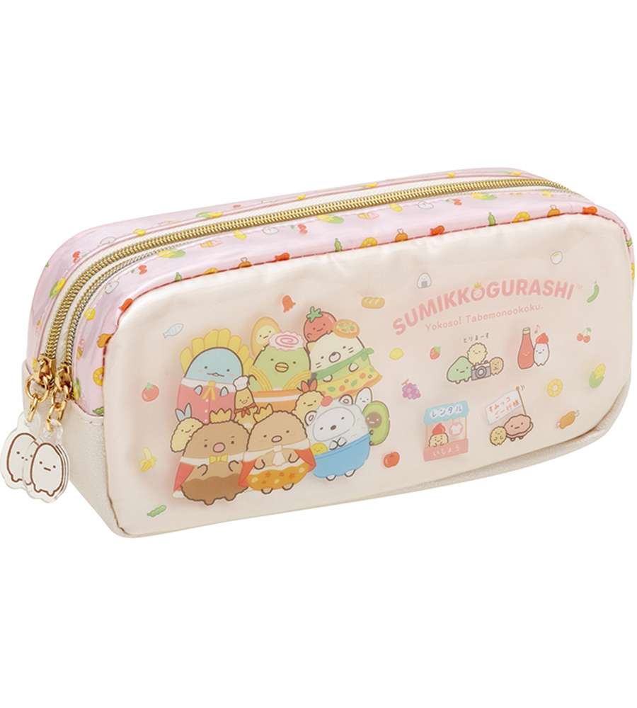 Sumikko Gurashi Character Plush Pencil Case Pouch (Tabemono Kingdom)