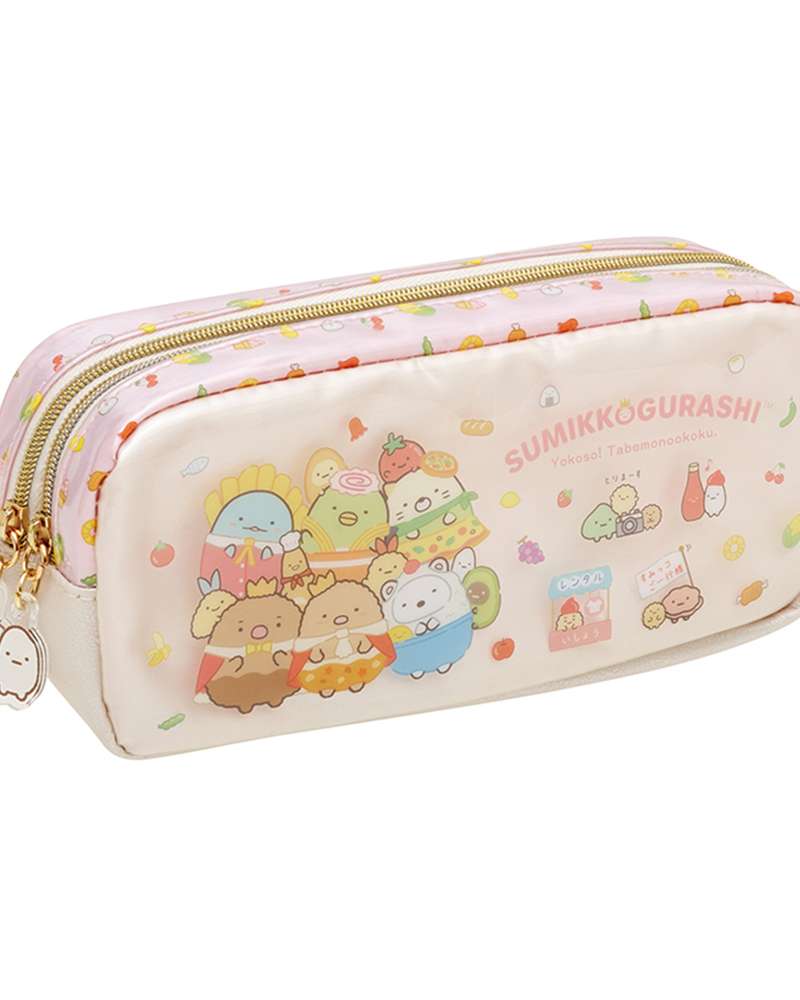 Sumikko Gurashi Character Plush Pencil Case Pouch (Tabemono Kingdom)