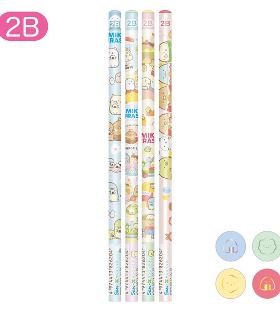 Sumikko Gurashi Character 2B Pencil 4-Pack (Tabeohno Kingdom)