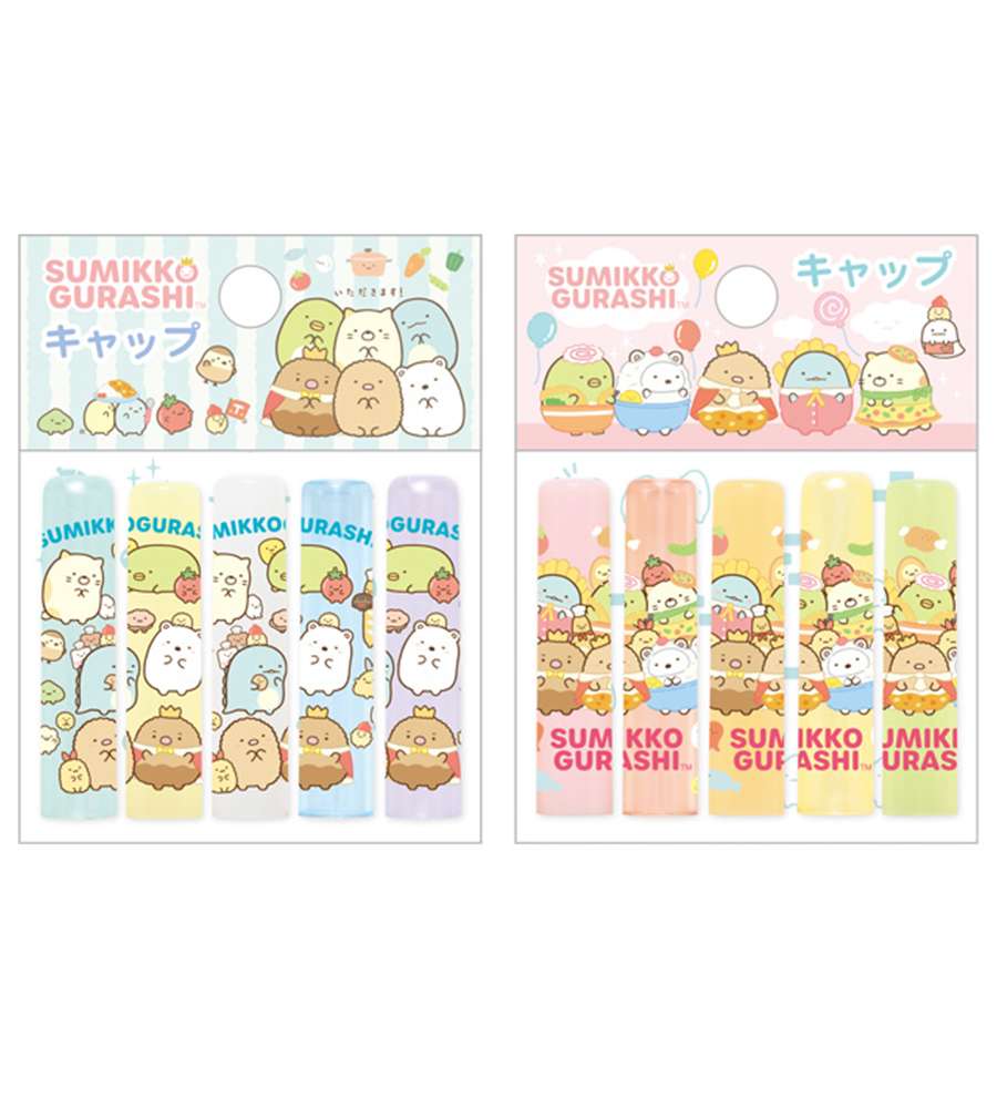 Sumikko Gurashi Pencil Cap Set 5pcs x 2pack (Tabemono Kingdom)