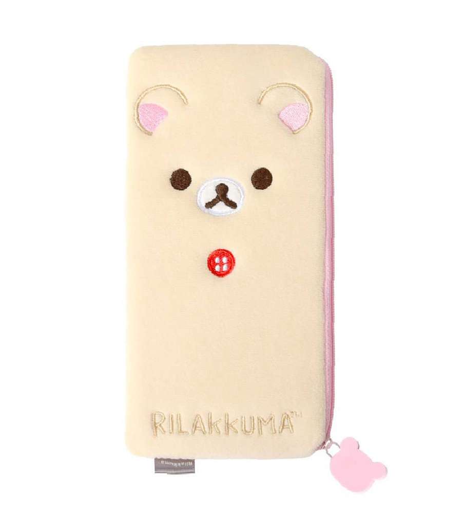 Rilakkuma Character Flat Pouch Pencil Case (Ivory) 068803