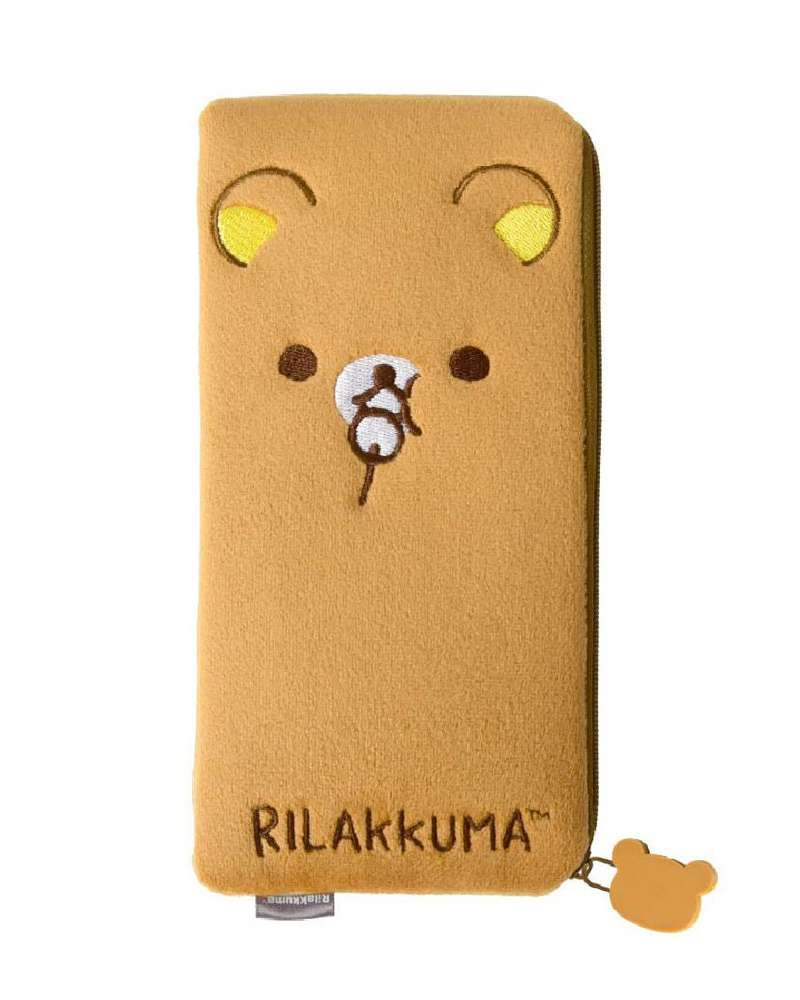 Rilakkuma Character Flat Pouch Pencil Case (Brown) 068797